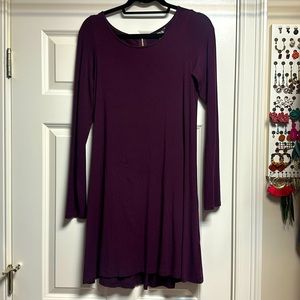 Express Burgundy Knit Dress zipper back size M